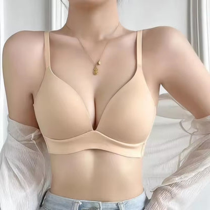 Rahat ve Şık Japon Tarzı Sütyen - Kablosuz, Parlak Kumaş, Dikişsiz Bralette
